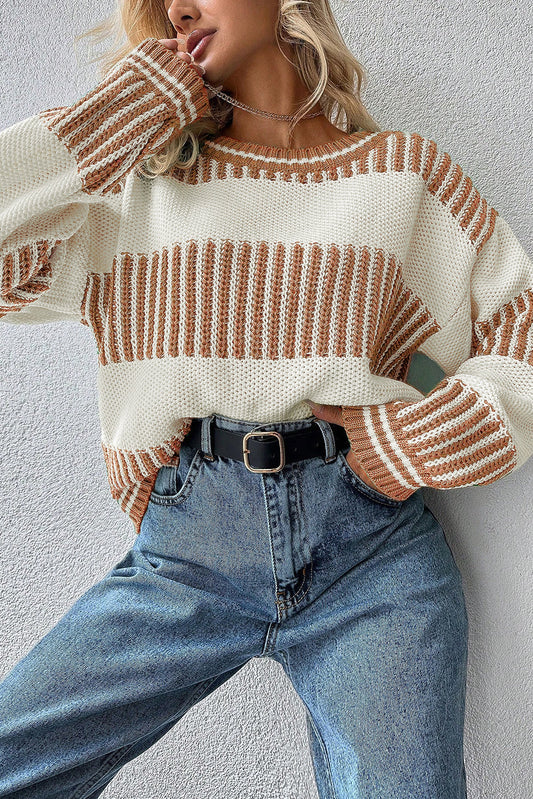 Two Tone Loose Sweater LT