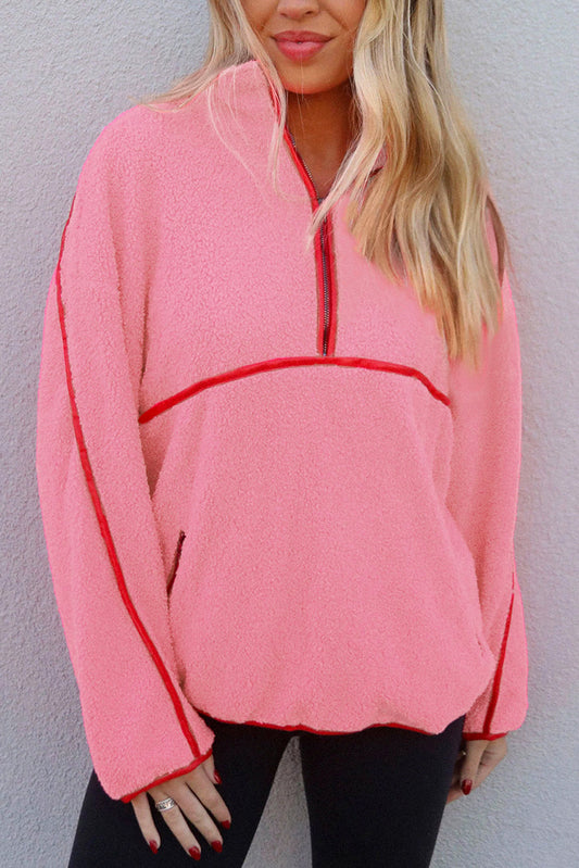Pink Sherpa Sweatshirt LT