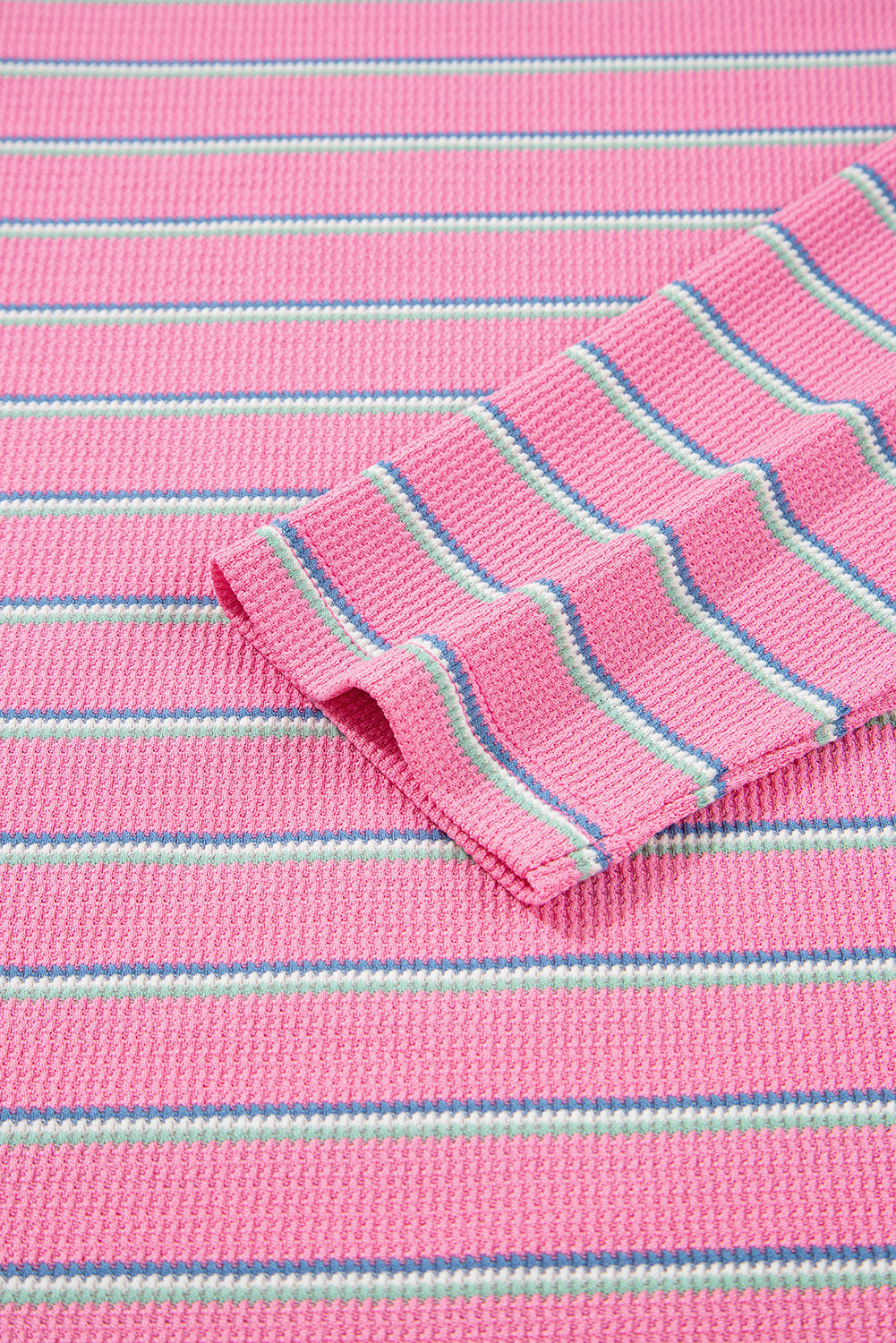 Rose Stripe Textured Top LT