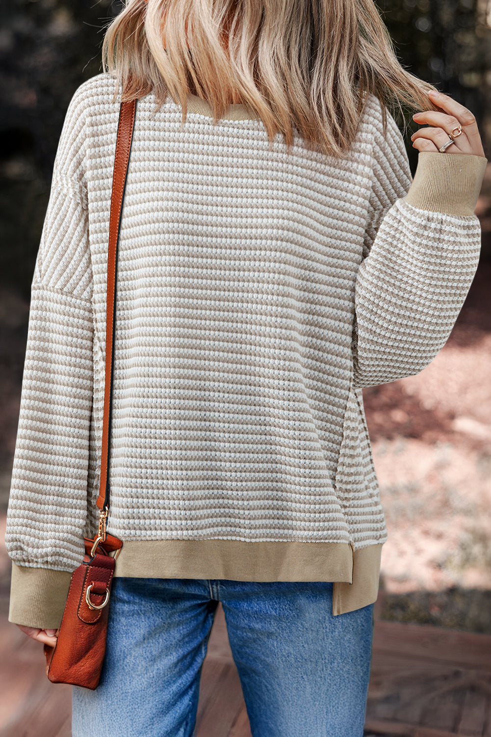 Stripe Ribbed Oversize Top RTS