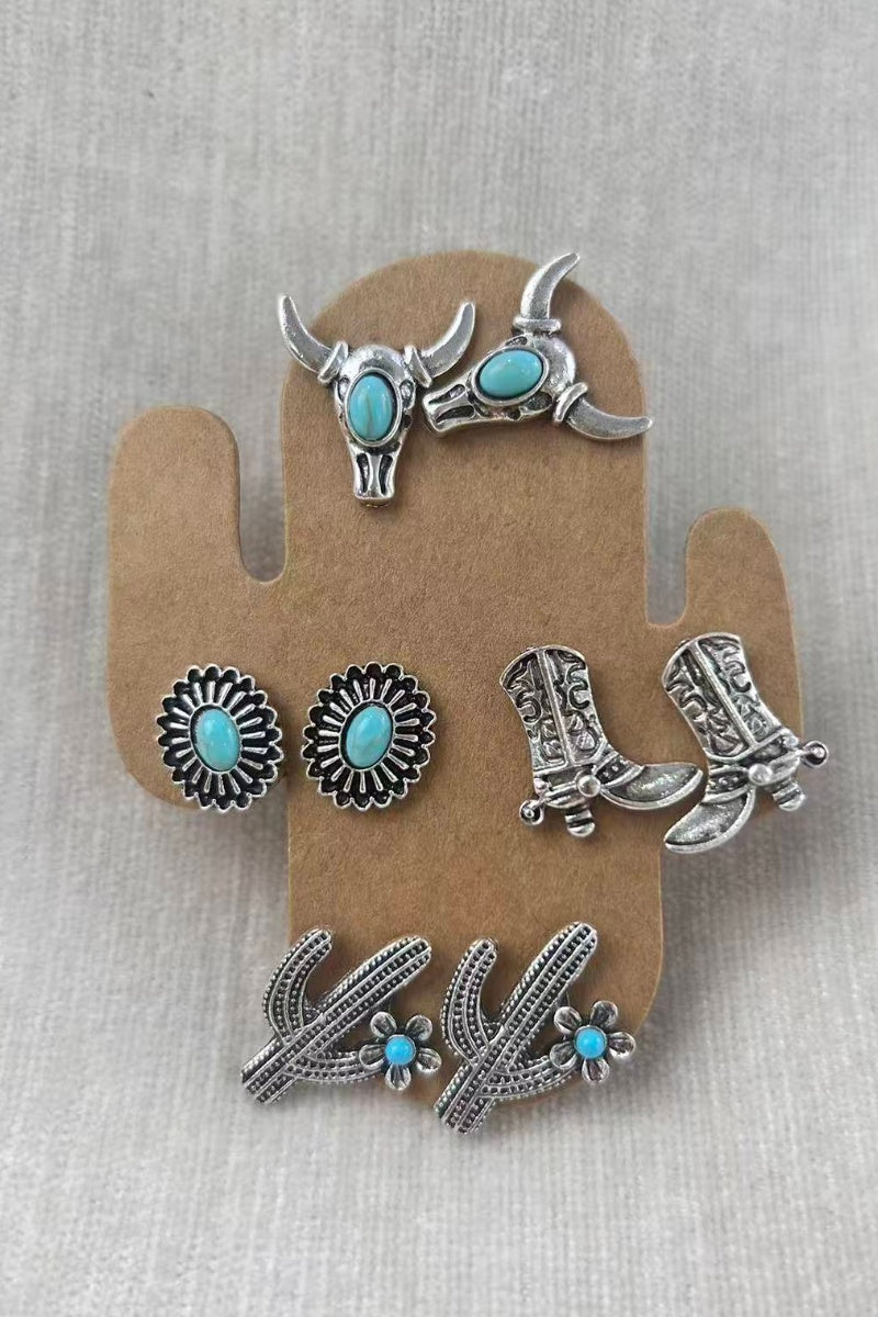Western Earring Set – Boot & Cactus Adventure Styles 🤠🌵