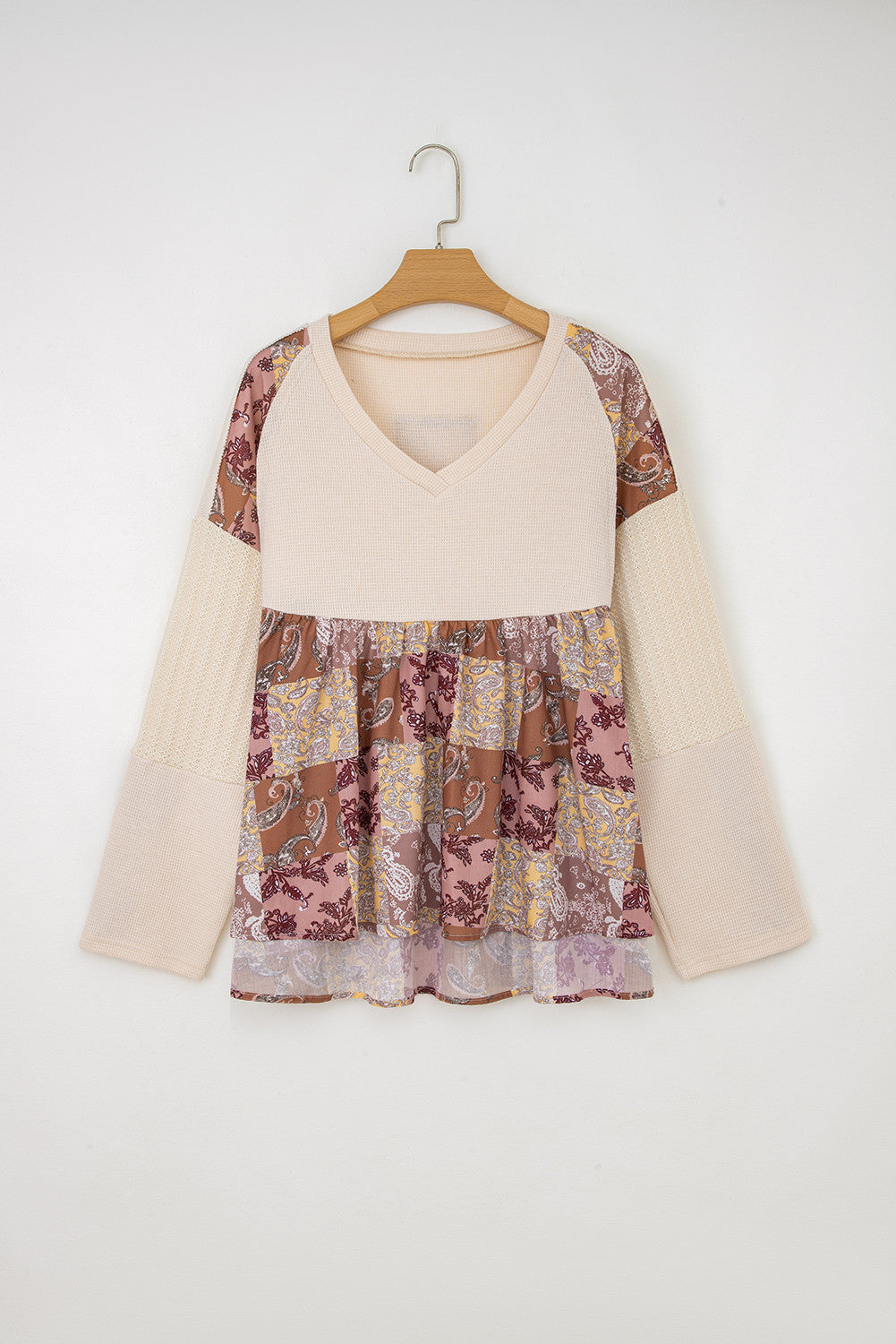 Beige Ethnic Print Top LT